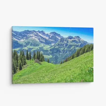 Obraz na płótnie alpejska panorama Engelberg, Szwajcaria – Wallissimo®