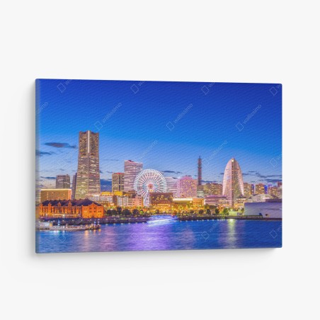 Obraz na płótnie Yokohama panorama miasta o zmierzchu – Wallissimo®