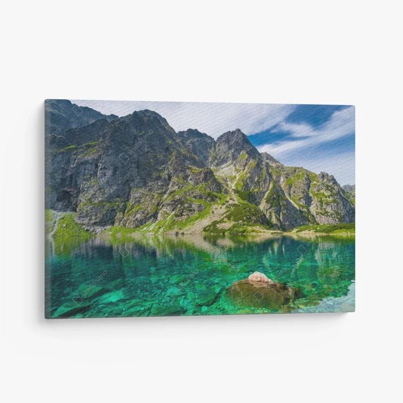 Obraz na płótnie Czarny Staw górskie odbicie Tatry