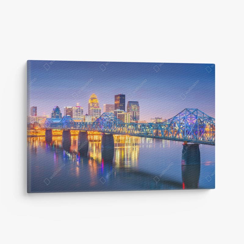 Obraz na płótnie Louisville panorama o zmierzchu