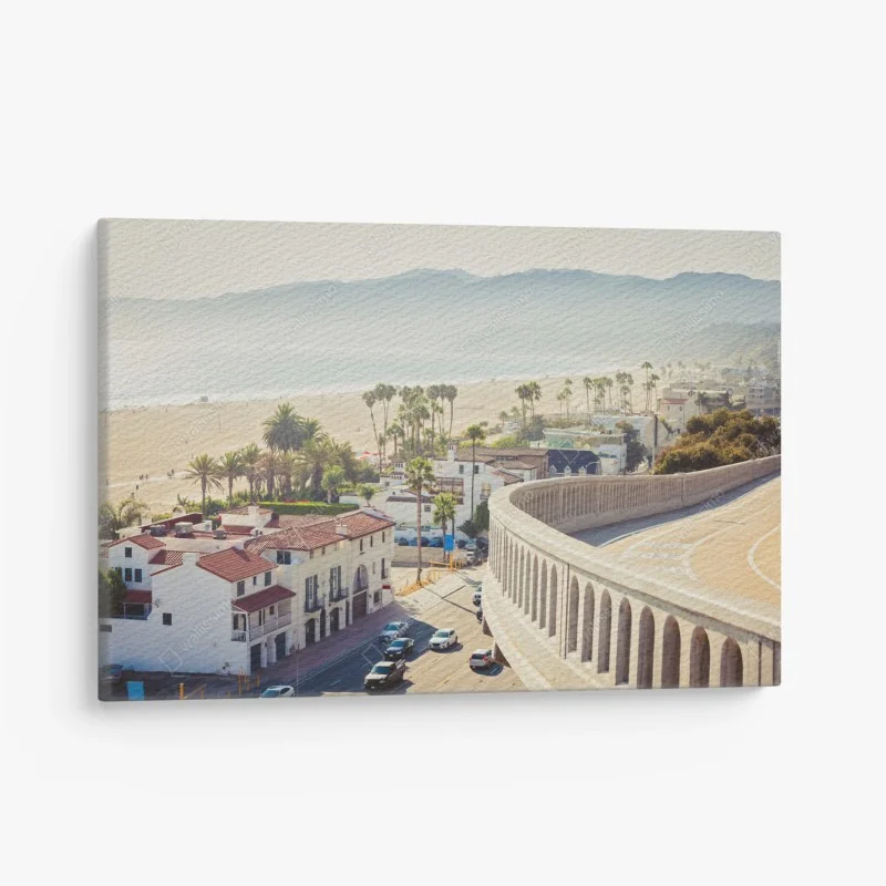 Obraz na płótnie Santa Monica nadmorska panorama