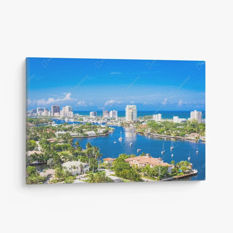Obraz na płótnie Fort Lauderdale panorama nad wybrzeżem