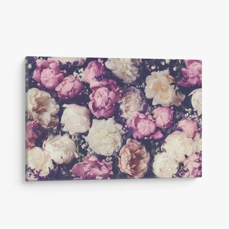 Obraz na płótnie romantyczny bukiet piwonii w pastelowych tonach