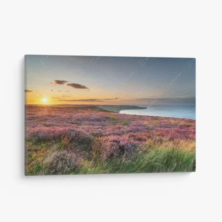 Obraz na płótnie zachód słońca nad wrzosowiskiem na North York Moors – Wallissimo®