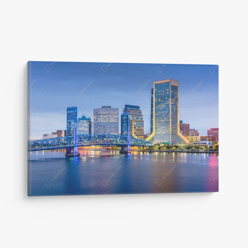 Obraz na płótnie Jacksonville panorama miasta o zmierzchu