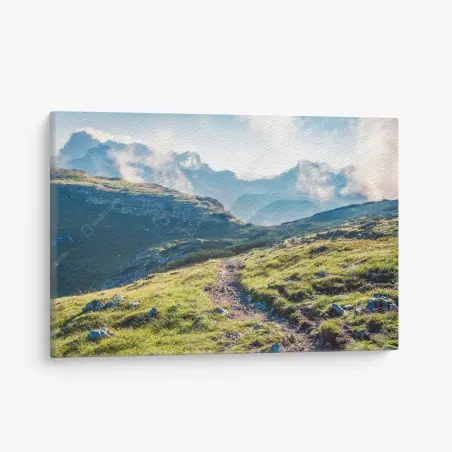 Obraz na płótnie mglisty poranek na Monte Piana, Dolomity – Wallissimo®