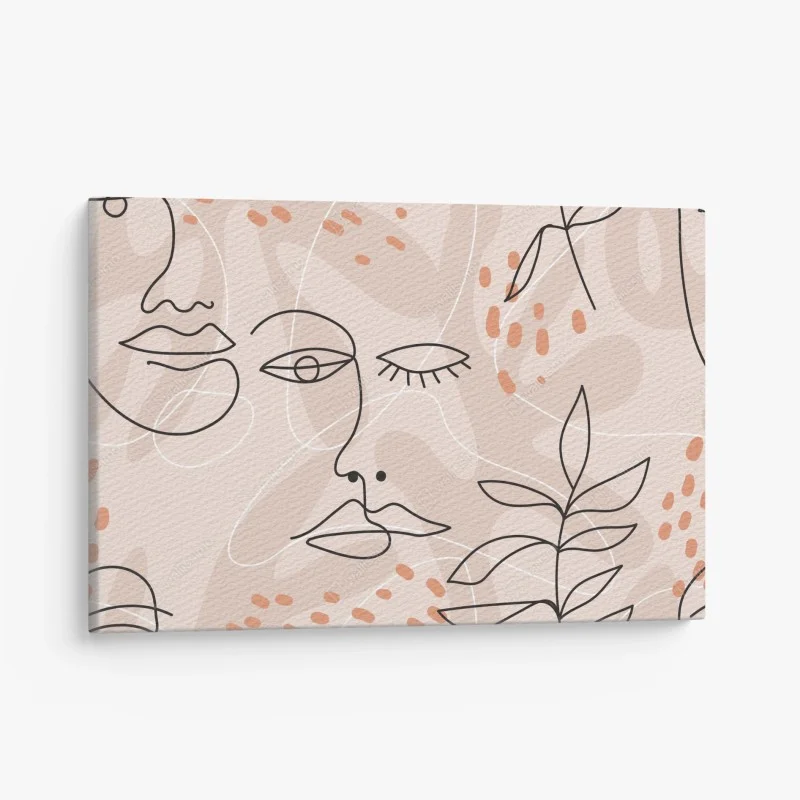 Obraz na płótnie pastelowe szkice twarzy