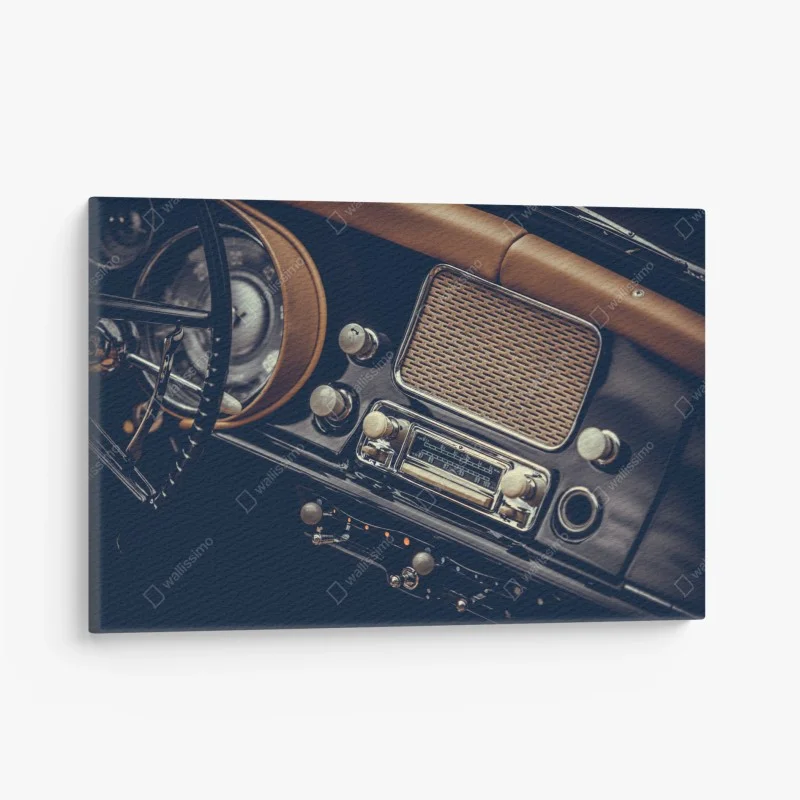 Obraz na płótnie zabytkowa deska rozdzielcza samochodu