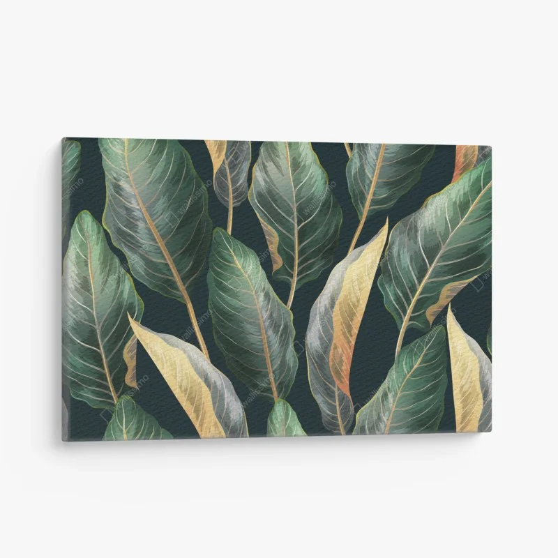 Obraz na płótnie vintage tropikalny wzór z liśćmi