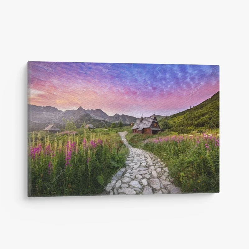 Obraz na płótnie wschód słońca nad Hala Gasienicowa