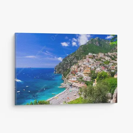 Obraz na płótnie słoneczna panorama Positano na Wybrzeżu Amalfi – Wallissimo®