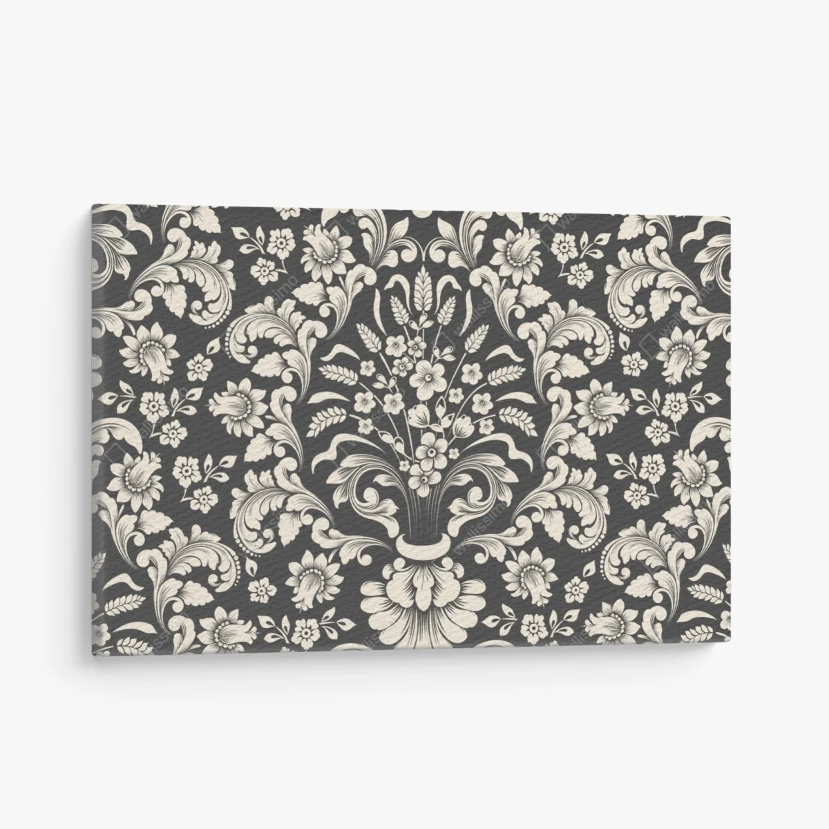 Obraz na płótnie vintage kwiatowy wzór damask – Wallissimo® Obraz na płótnie vintage kwiatowy wzór damask – Wallissimo®