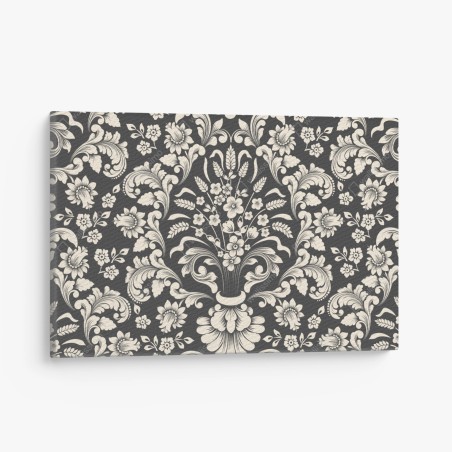 Obraz na płótnie vintage kwiatowy wzór damask – Wallissimo®