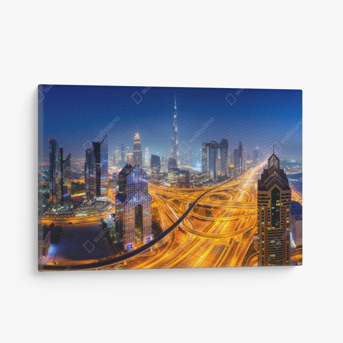 Obraz na płótnie panorama nocnego Dubaju – Wallissimo®