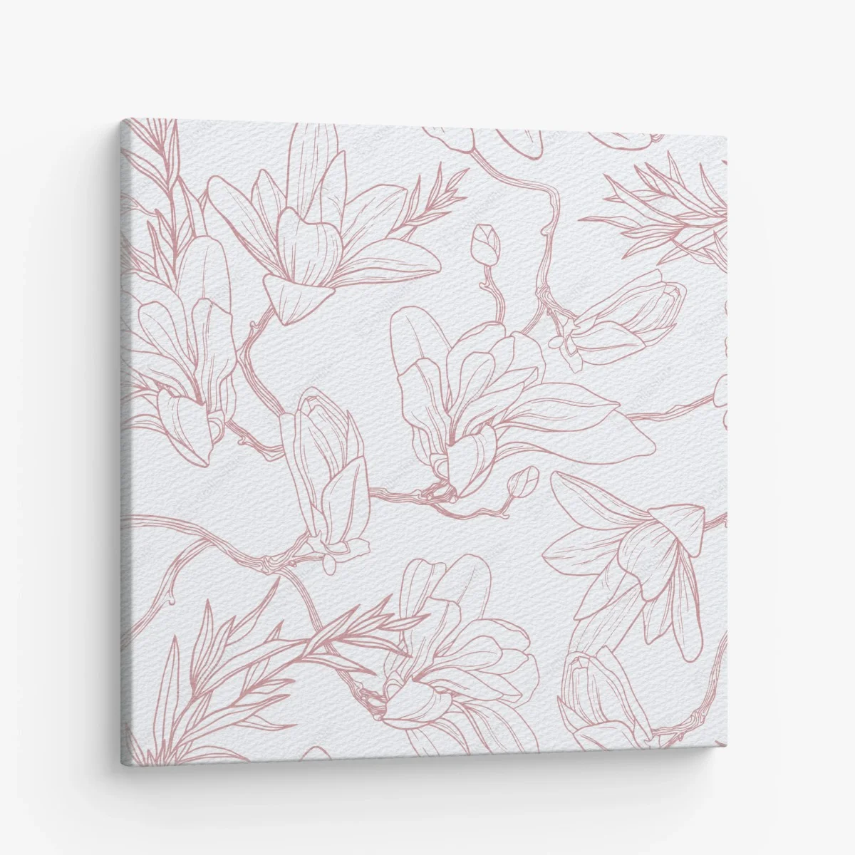 Obraz na płótnie delikatny wzór magnolii w miękkim różu – Wallissimo® Obraz na płótnie delikatny wzór magnolii w miękkim różu – Wallissimo®