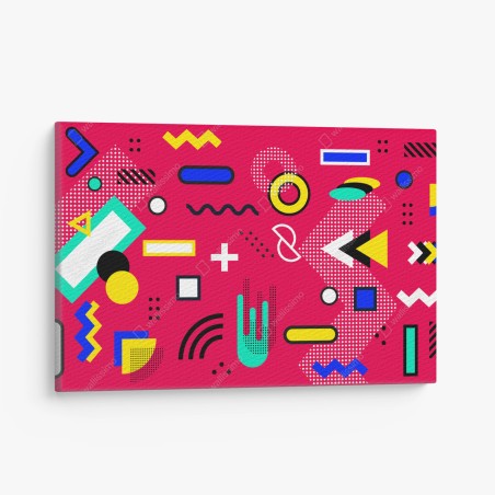 Obraz na płótnie żywy geometryczny wzór pop – Wallissimo®