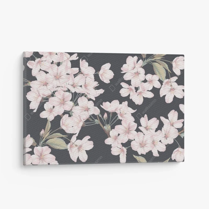 Obraz na płótnie delikatny wzór kwiatów wiśni