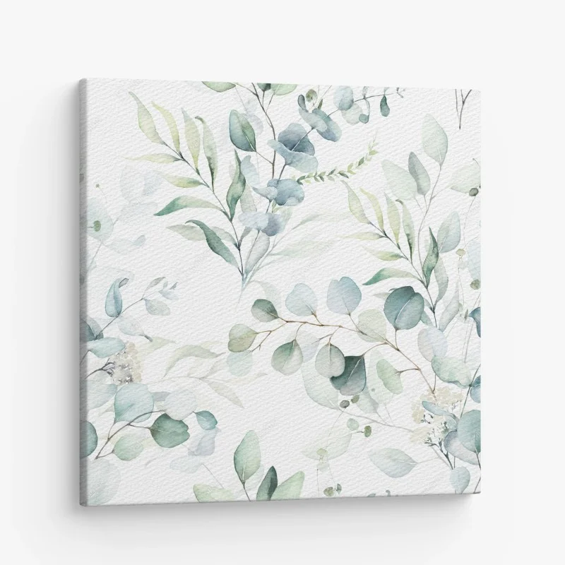 Obraz na płótnie akwarelowy wzór eukaliptusa i liści
