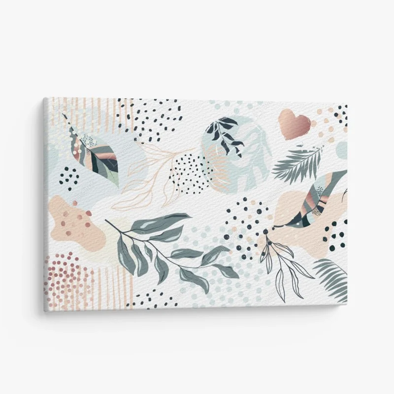 Obraz na płótnie pastelowy botaniczny wzór abstrakcyjny