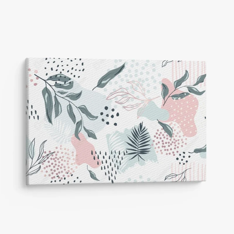 Obraz na płótnie pastelowy botaniczny wzór abstrakcyjny