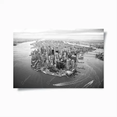Plakat Manhattan panorama z lotu ptaka – Wallissimo®