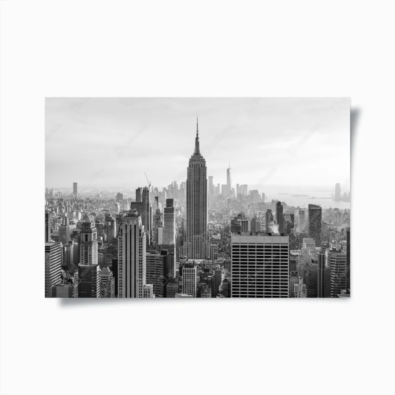 Plakat Nowy Jork panorama w czerni i bieli