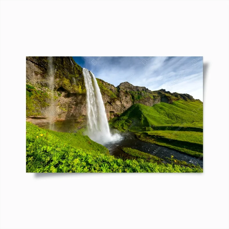 Plakat Seljalandsfoss wodospad na Islandii – Wallissimo®