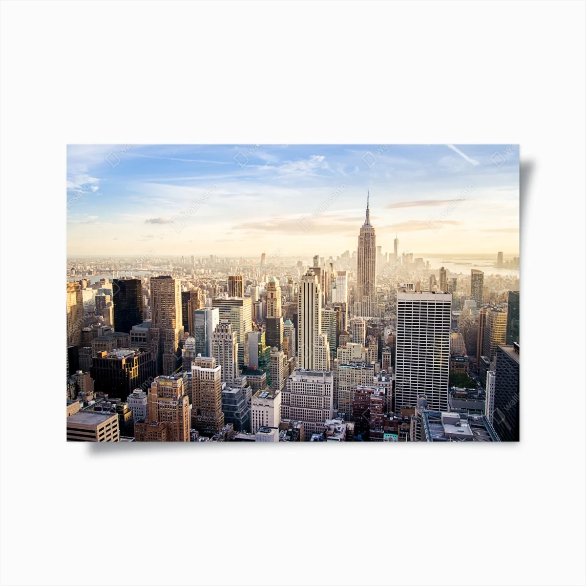 Plakat panorama Nowego Jorku o wschodzie słońca – Wallissimo® Plakat panorama Nowego Jorku o wschodzie słońca – Wallissimo®