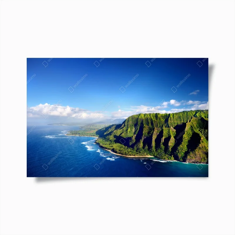 Plakat majestatyczne klify nad turkusowym oceanem