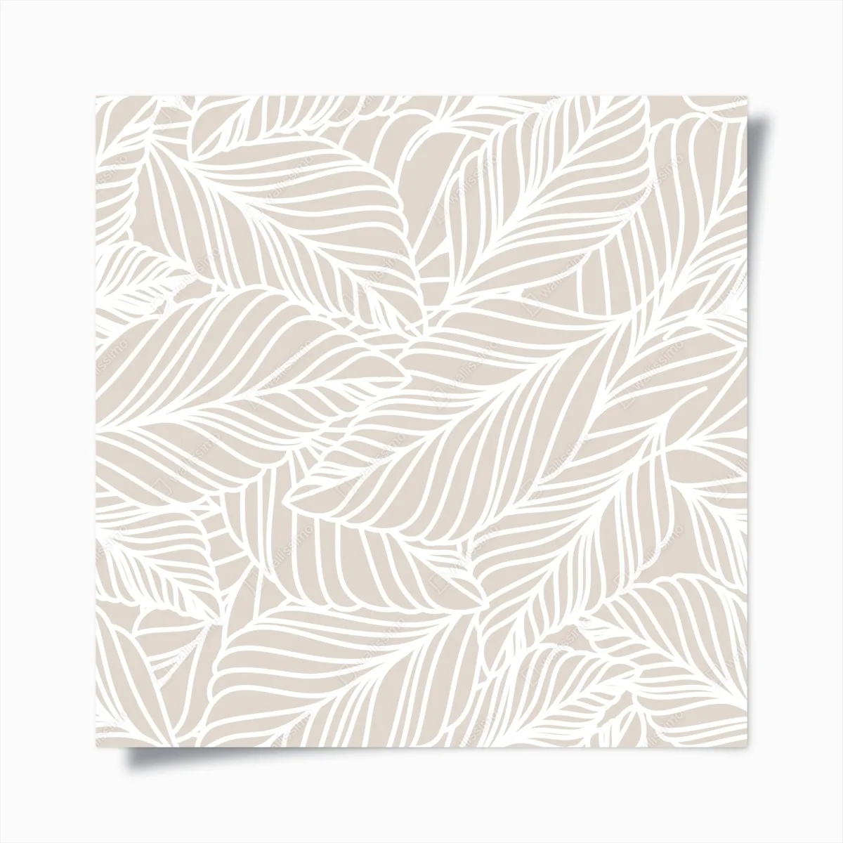 Plakat beżowy botaniczny wzór liści – Wallissimo® Plakat beżowy botaniczny wzór liści – Wallissimo®