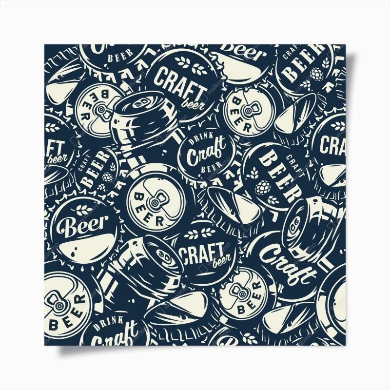 Plakat wzór kapsli piwa rzemieślniczego