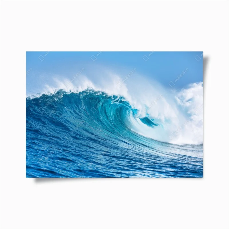 Plakat majestatyczna turkusowa fala oceaniczna