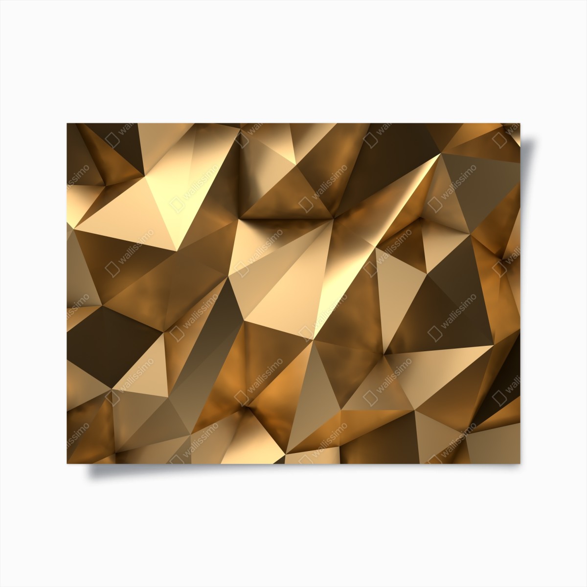 Plakat złote geometryczne fasety – Wallissimo®