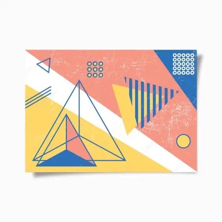 Plakat pastelowa kompozycja geometryczna – Wallissimo®