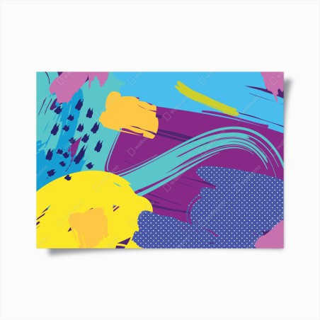 Plakat żywa abstrakcyjna kompozycja pop-art – Wallissimo®