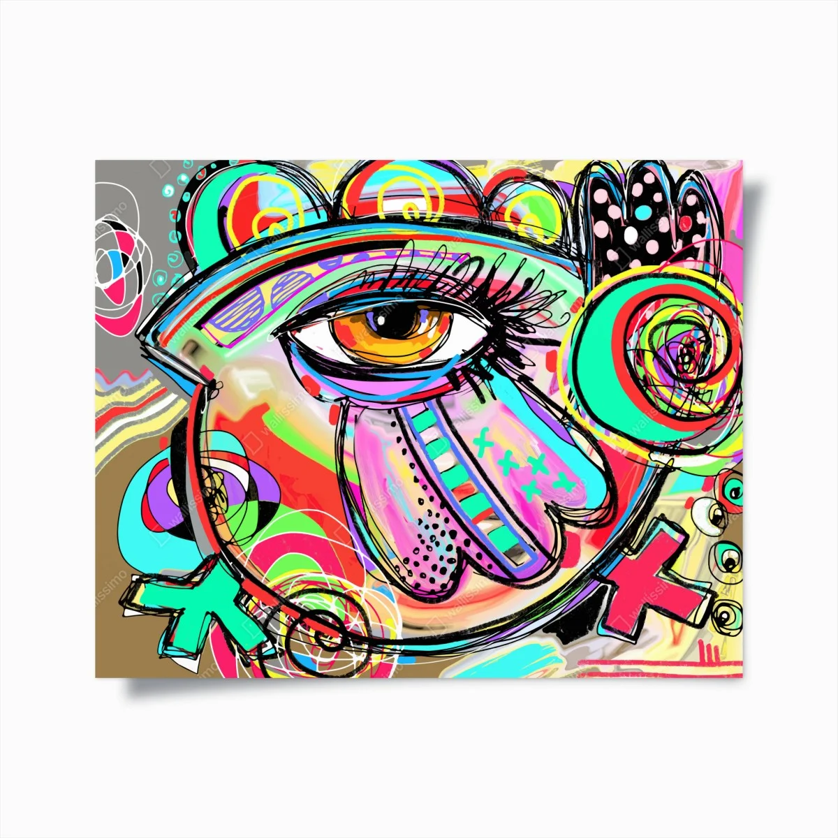 Plakat żywe abstrakcyjne oko w stylu pop art – Wallissimo® Plakat żywe abstrakcyjne oko w stylu pop art – Wallissimo®