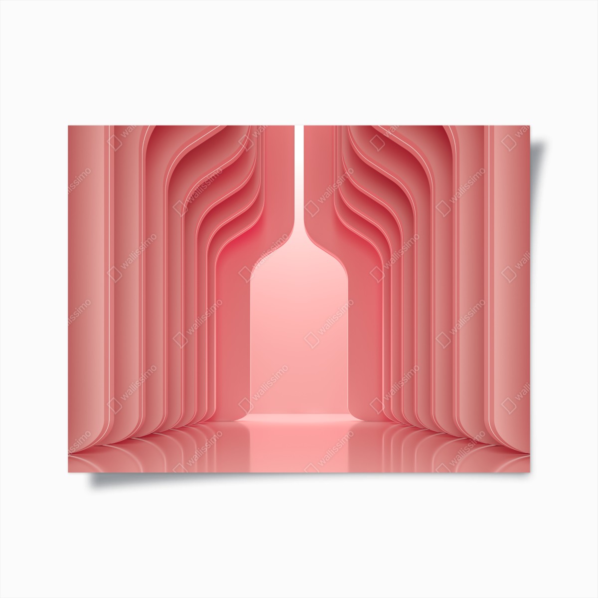 Plakat nowoczesne luksusowe wnętrze w odcieniach koralowego różu – Wallissimo®