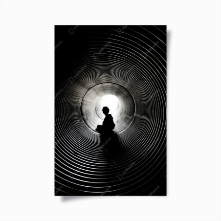 Plakat sylwetka w spiralnym tunelu – Wallissimo®