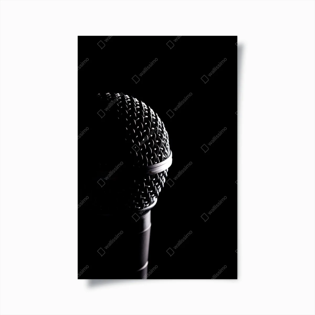 Plakat dramatyczne zbliżenie mikrofonu – Wallissimo® Plakat dramatyczne zbliżenie mikrofonu – Wallissimo®