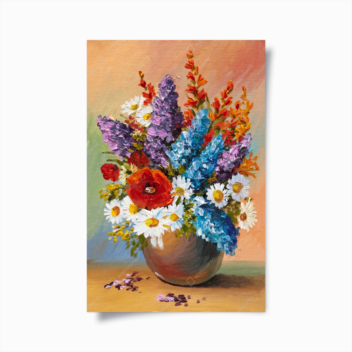 Plakat wielobarwny bukiet w wazonie – Wallissimo®