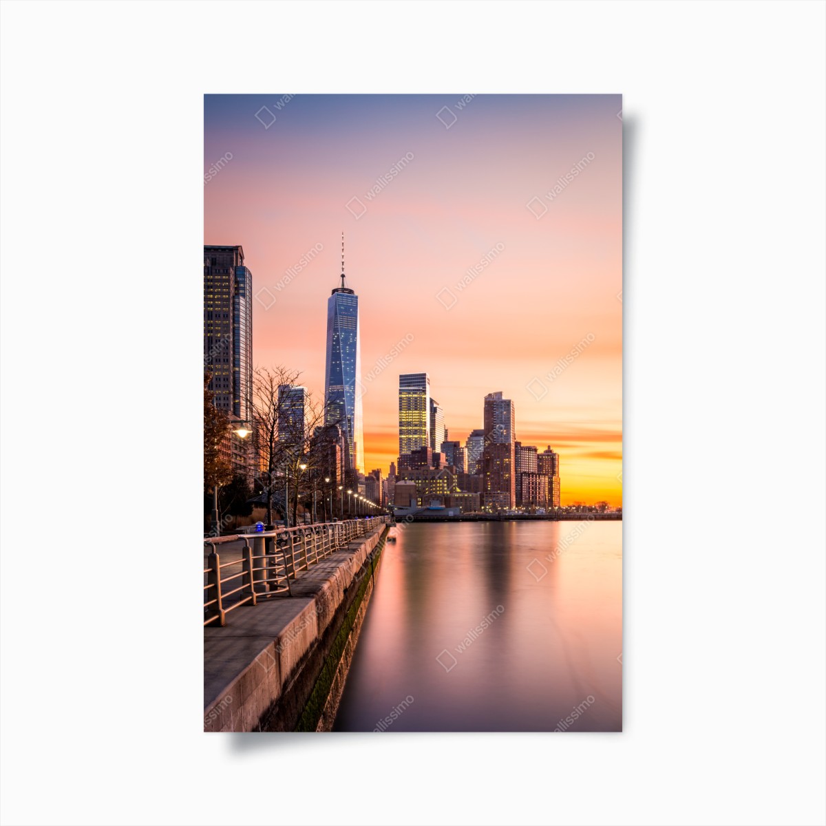 Plakat Dolny Manhattan zachód słońca – Wallissimo®