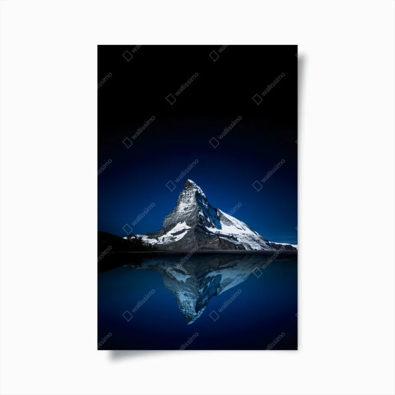Plakat Matterhorn nocne odbicie