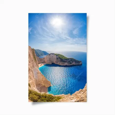 Plakat słoneczne klify na plaży Navagio, Zakynthos – Wallissimo®