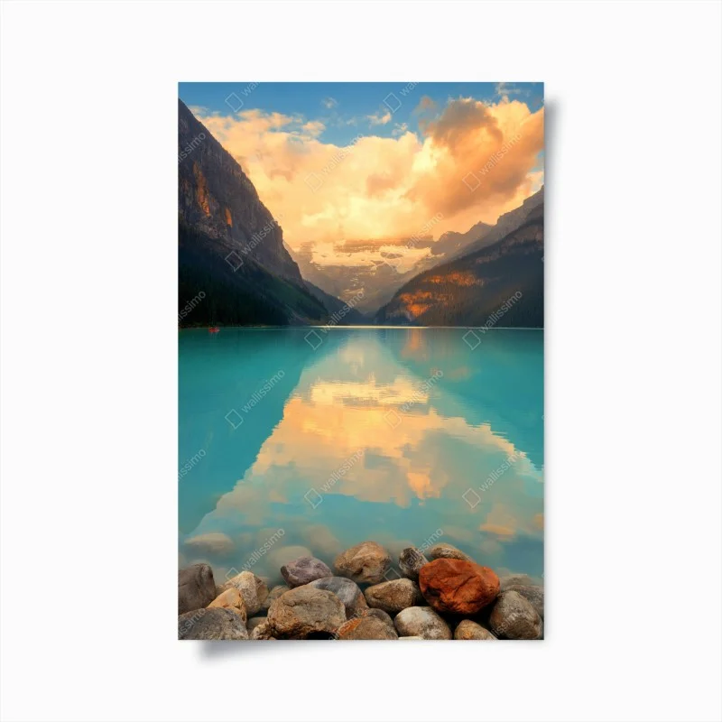 Plakat wschód słońca nad Lake Louise, Banff – Wallissimo®