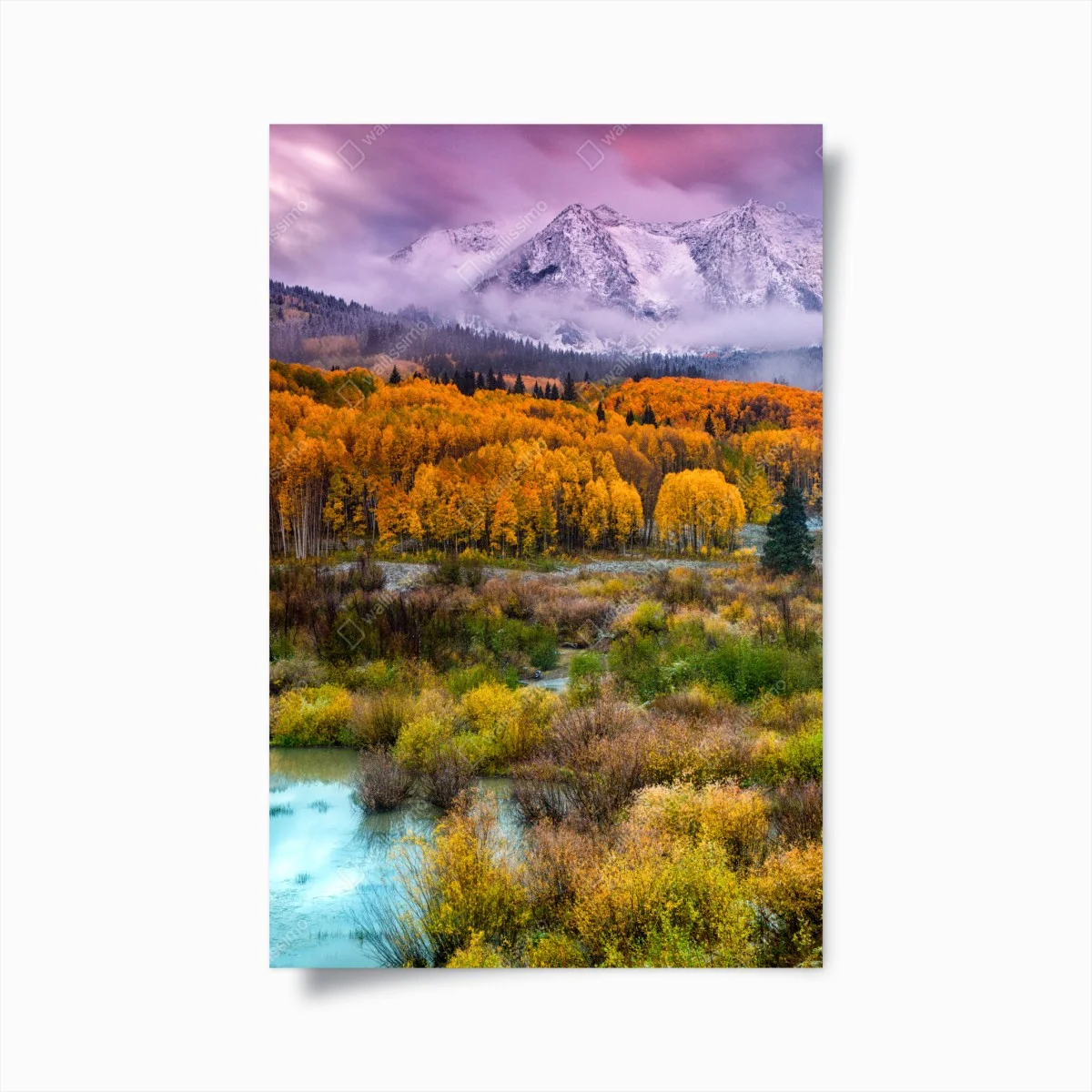 Plakat różowy wschód słońca nad East Beckwith Mountain – Wallissimo® Plakat różowy wschód słońca nad East Beckwith Mountain – Wallissimo®