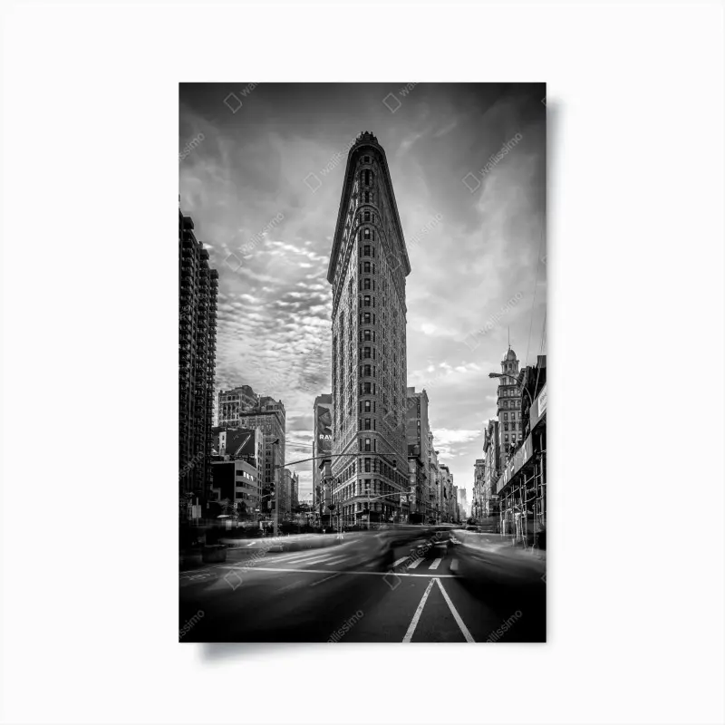 Plakat Flatiron, Nowy Jork — architektura w monochromie