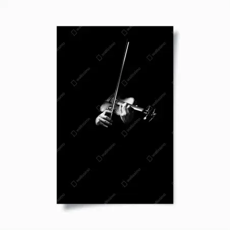 Plakat skrzypce w monochromie – Wallissimo®