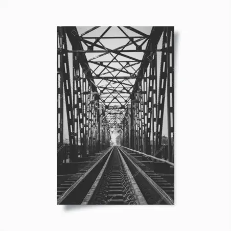 Plakat stary most kolejowy z perspektywy – Wallissimo®