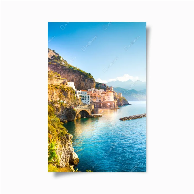 Plakat słoneczne wybrzeże Amalfi