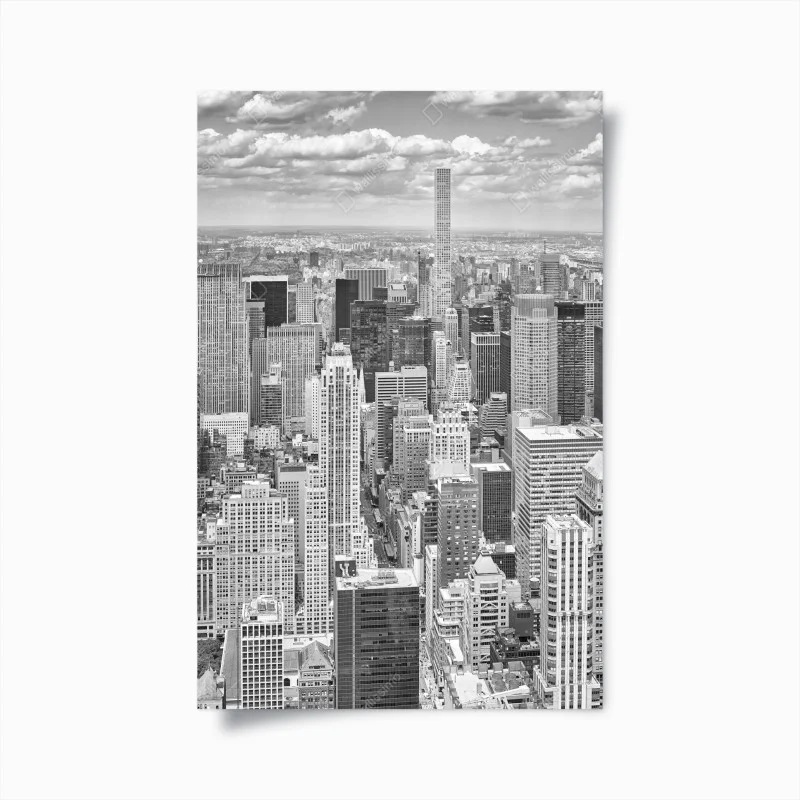 Plakat panorama Nowego Jorku w monochromie
